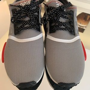ADIDAS NMD R1 LOGO PRINT GREY/BLACK/RED Size 7 Mens